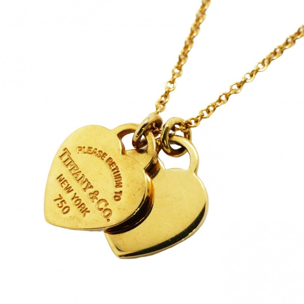 Tiffany Necklace Return to Heart K18YG Yellow Gold Ladies